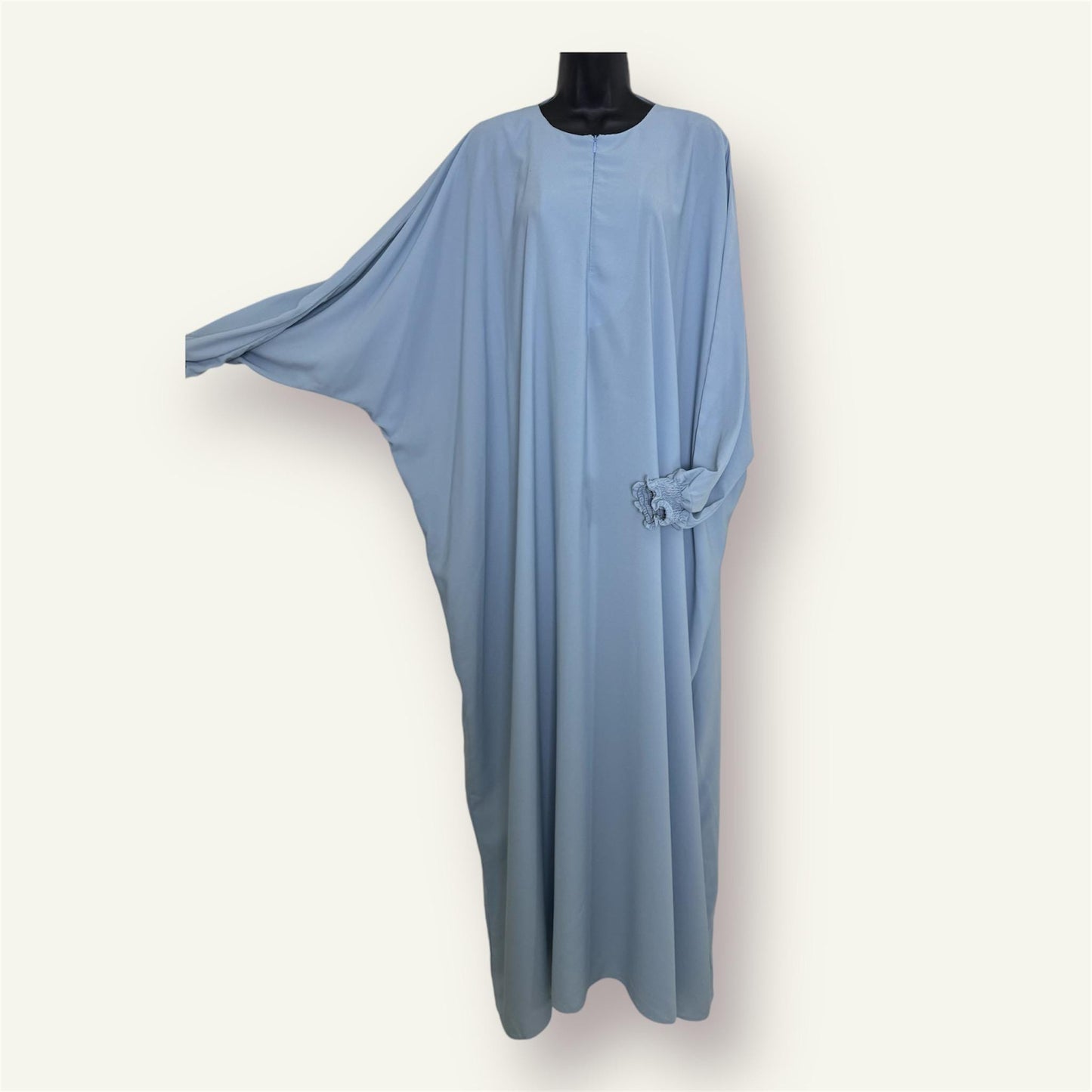 Affordable Abaya with Elastic Cuff Sleeves Loose Modest, Sunnah Dress, Saudi design, Dubai