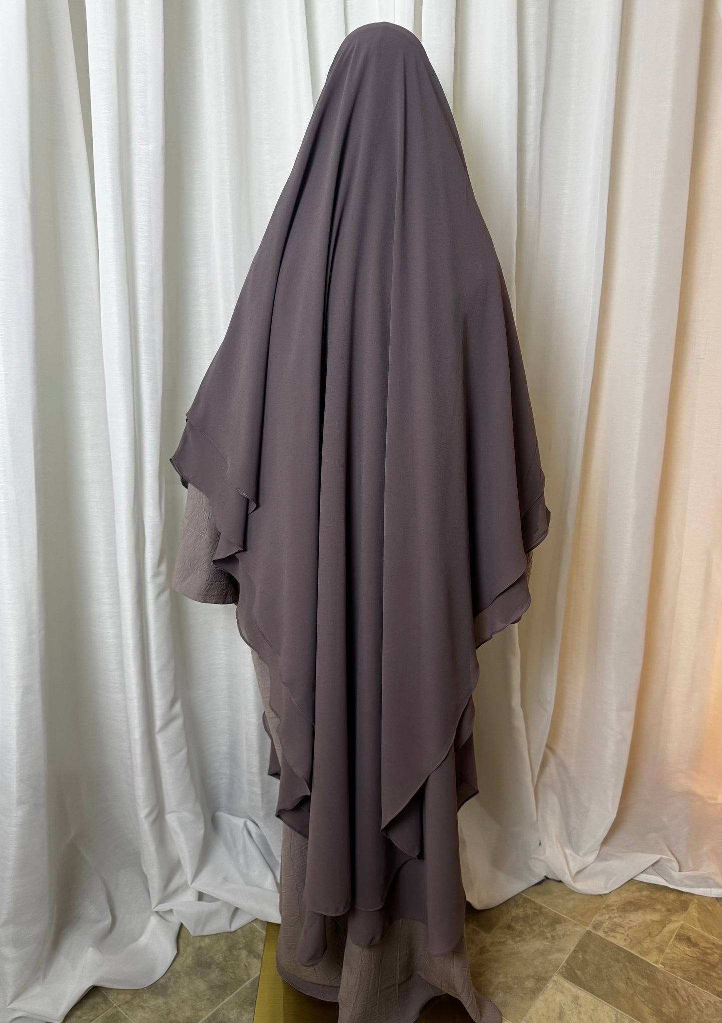 XL Chiffon Khimar - Purple Mauve
