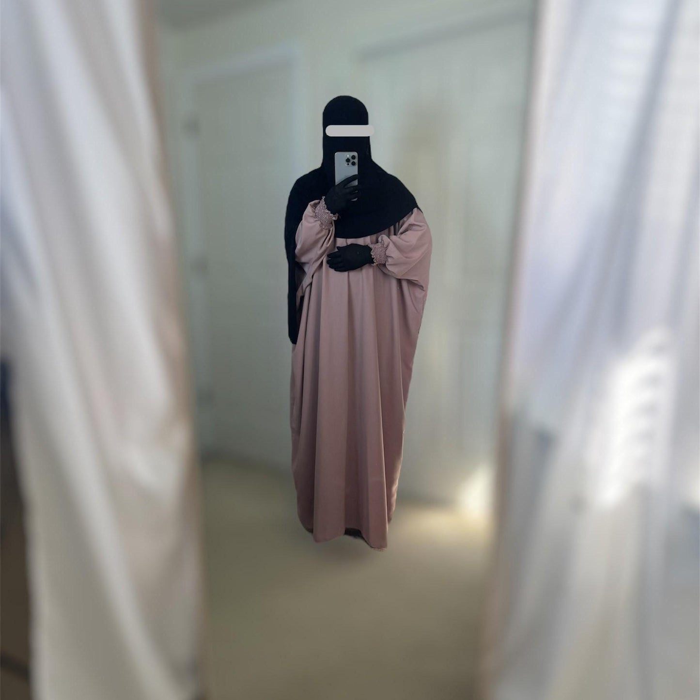 Affordable Abaya with Elastic Cuff Sleeves Loose Modest, Sunnah Dress, Saudi design, Dubai