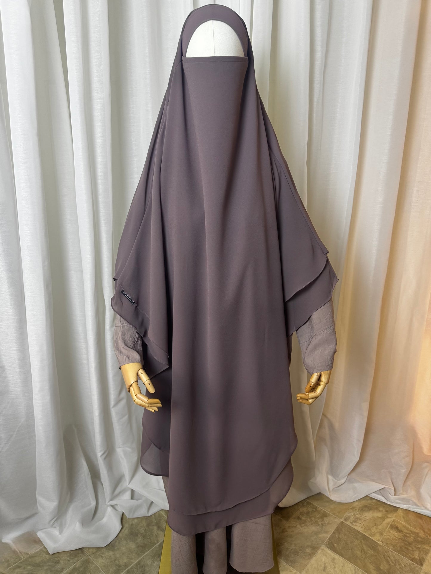 XL Chiffon Khimar - Purple Mauve