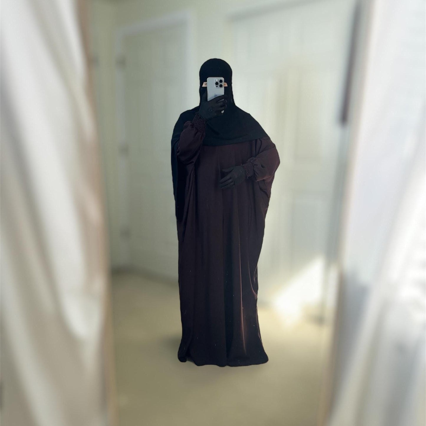 Affordable Abaya with Elastic Cuff Sleeves Loose Modest, Sunnah Dress, Saudi design, Dubai