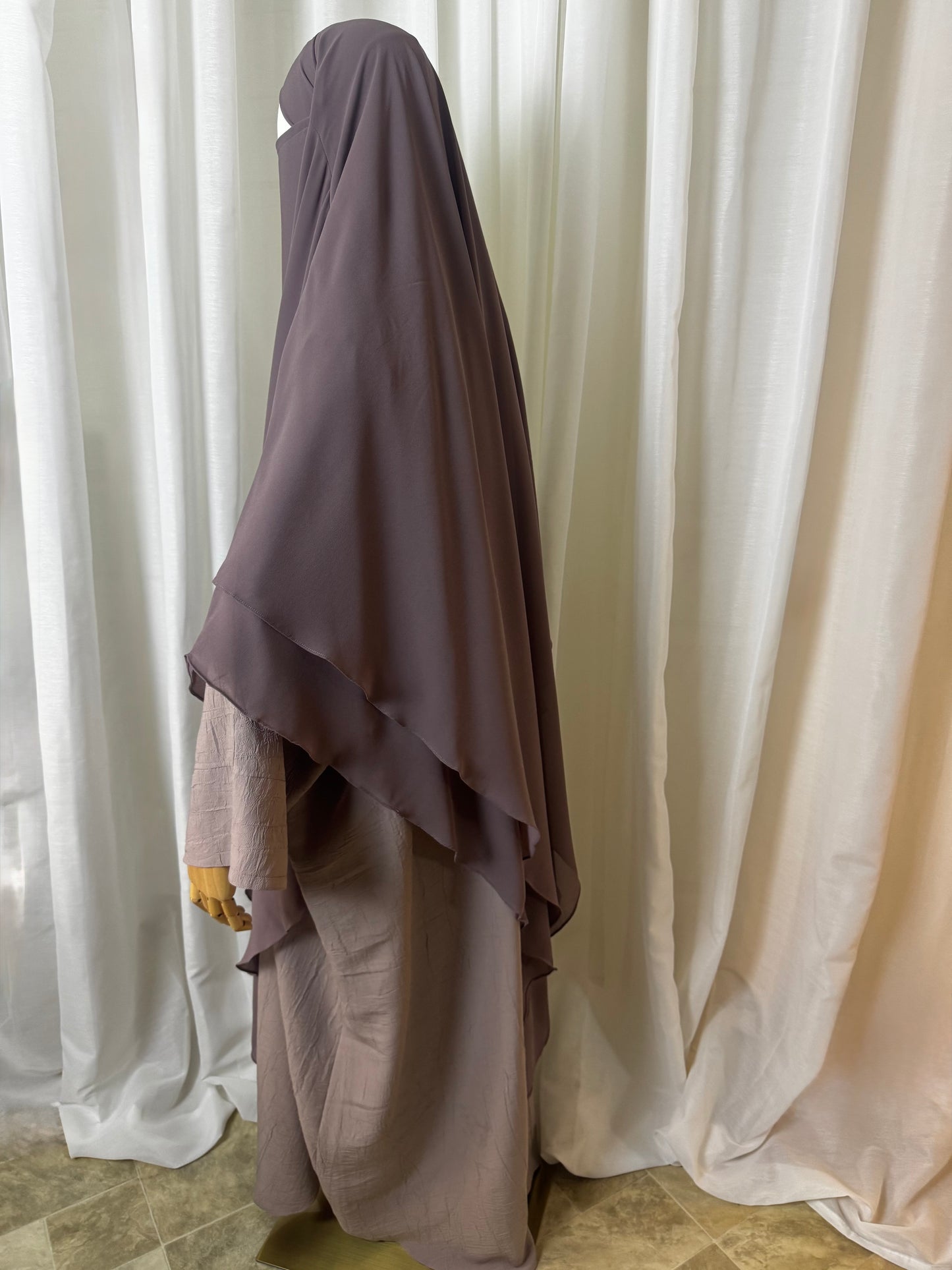 XL Chiffon Khimar - Purple Mauve