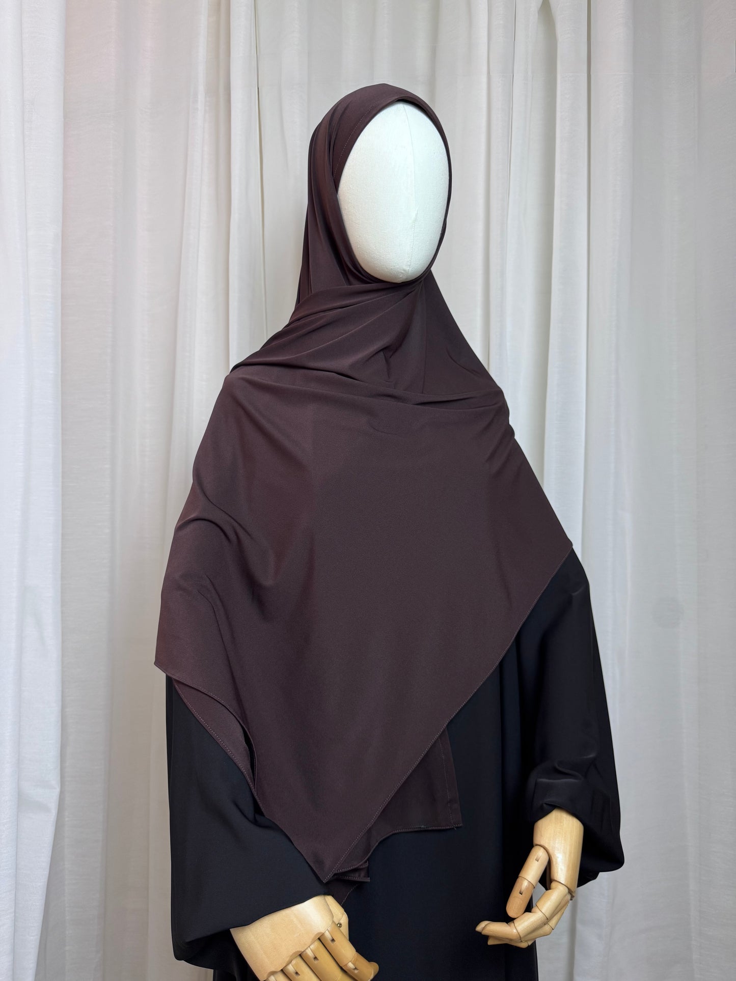Instant Jersey Wrap Hijab - Dark Brown