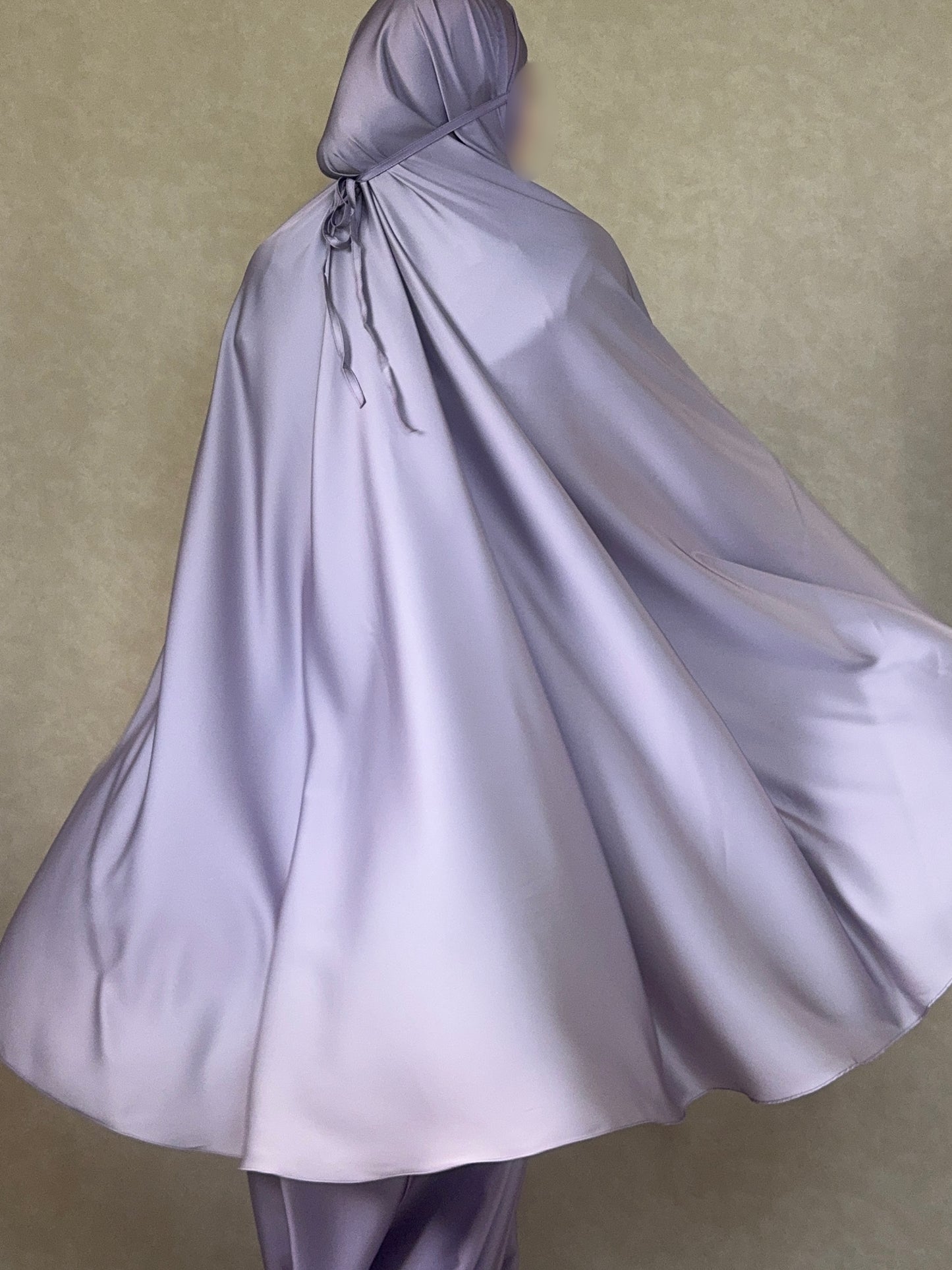 Ombre prayer set and mukena. High quality silky satin blue color salah clothes. Great for eid gift or muslim reverts