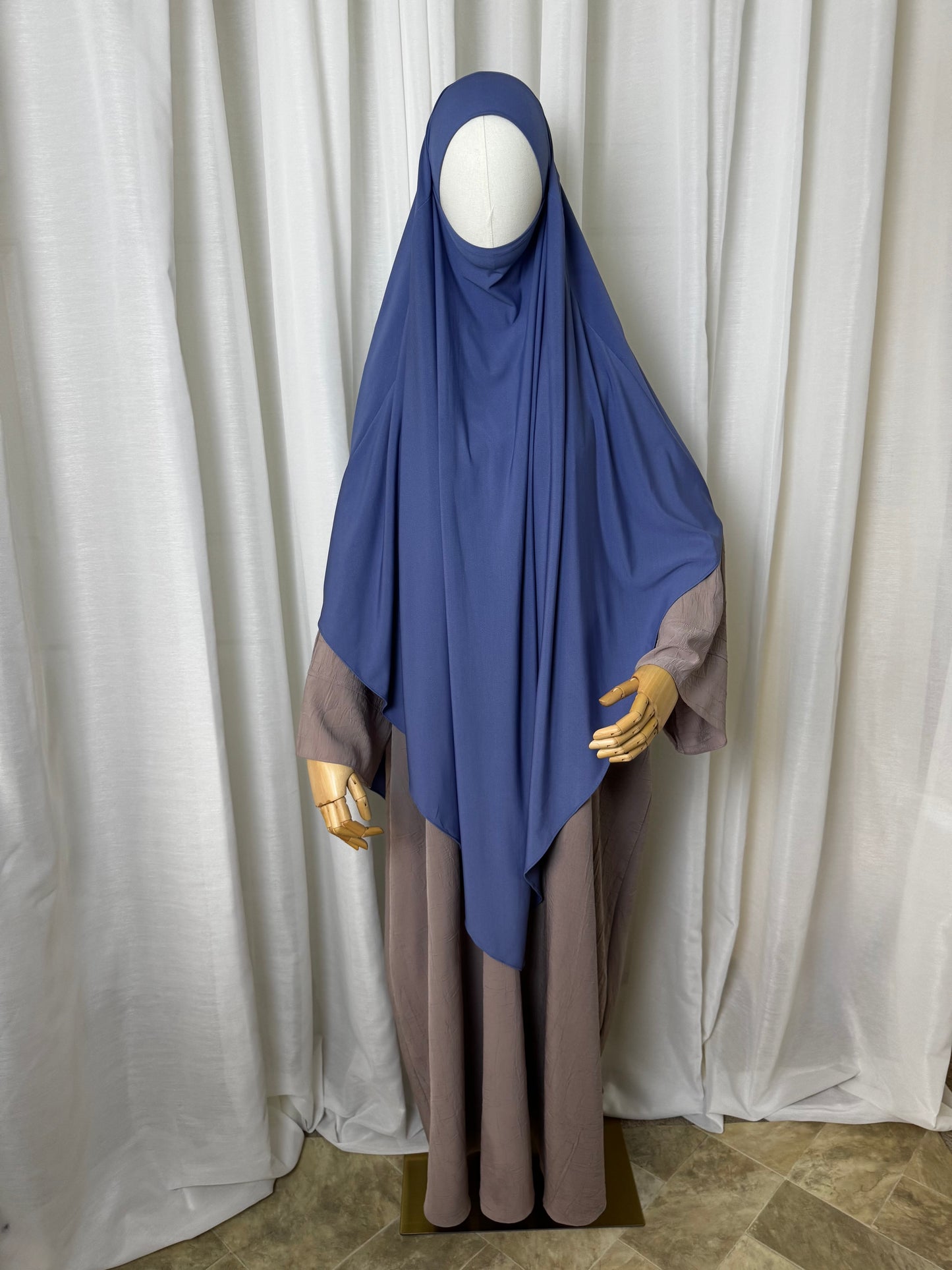 Large Jersey Khimar - Blue