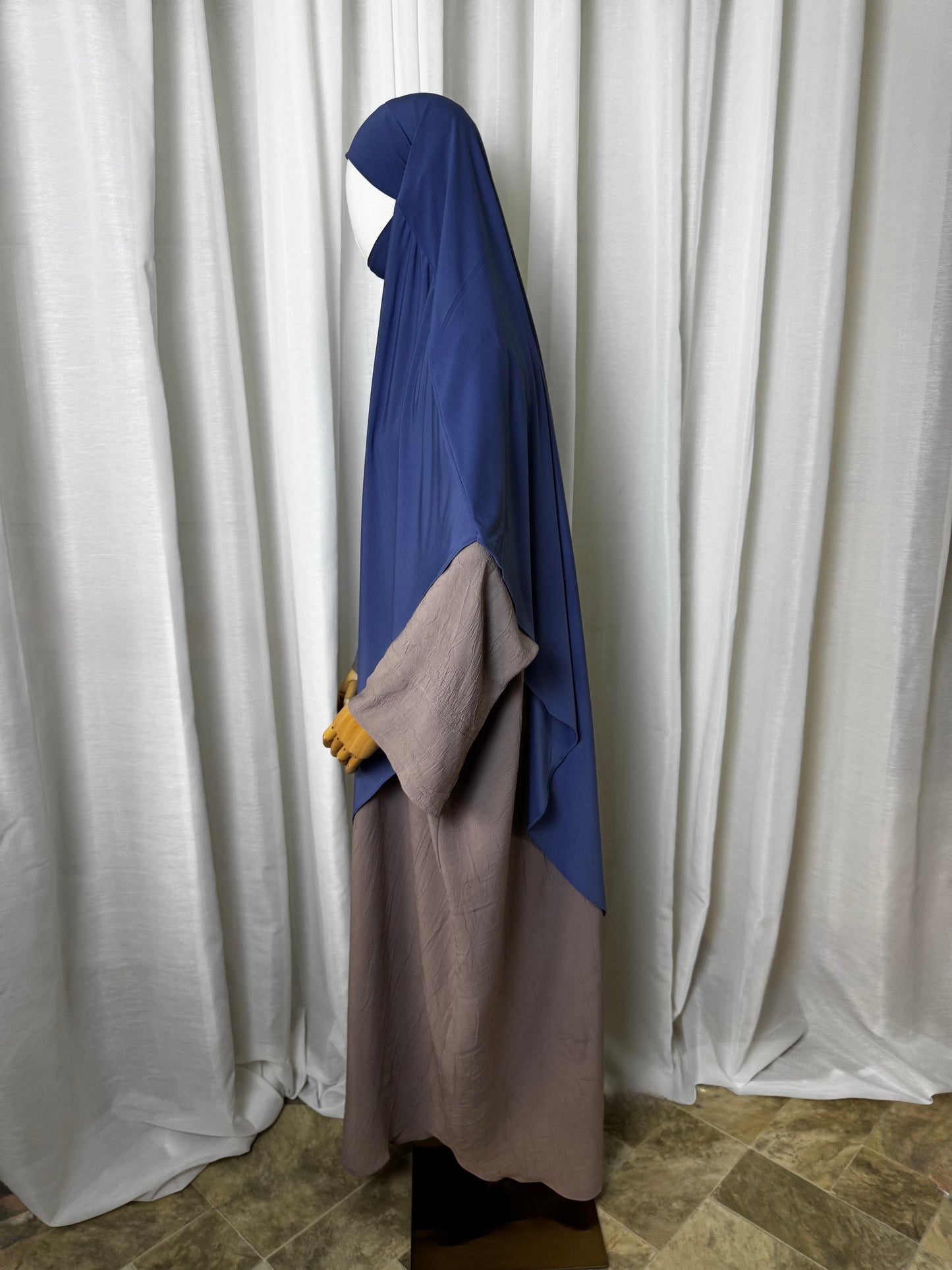 Large Jersey Khimar - Blue