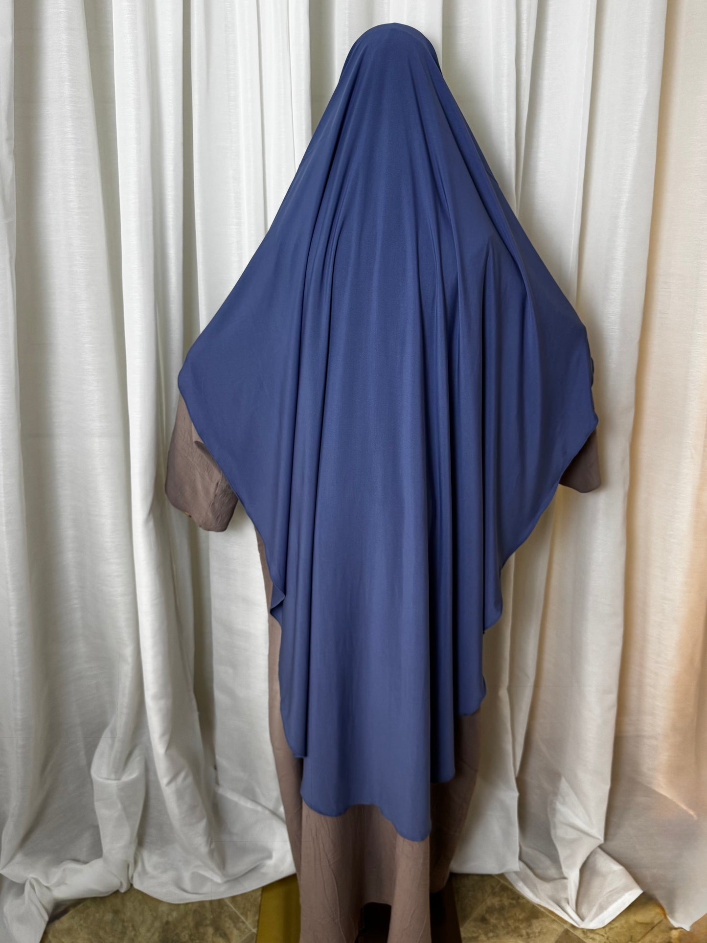 Large Jersey Khimar - Blue