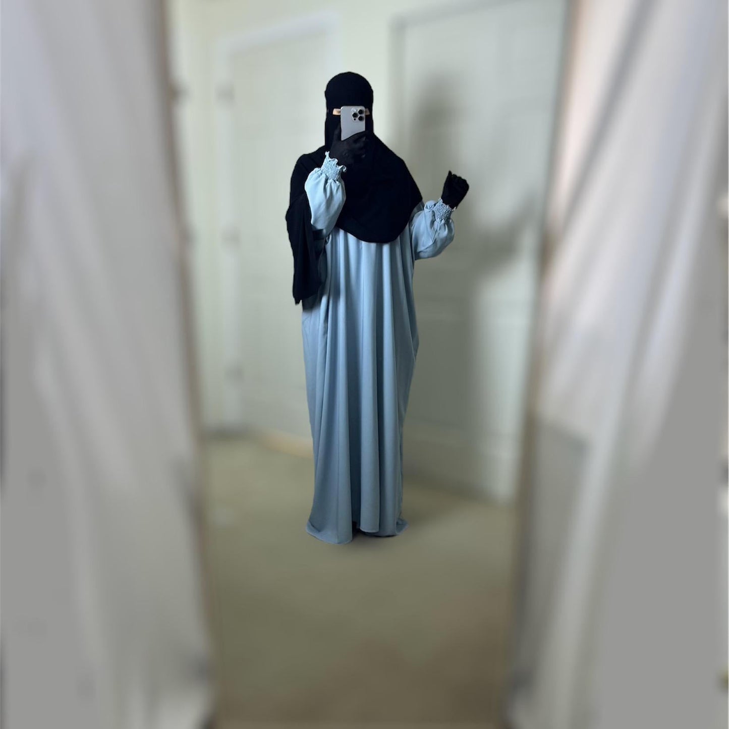 Affordable Abaya with Elastic Cuff Sleeves Loose Modest, Sunnah Dress, Saudi design, Dubai