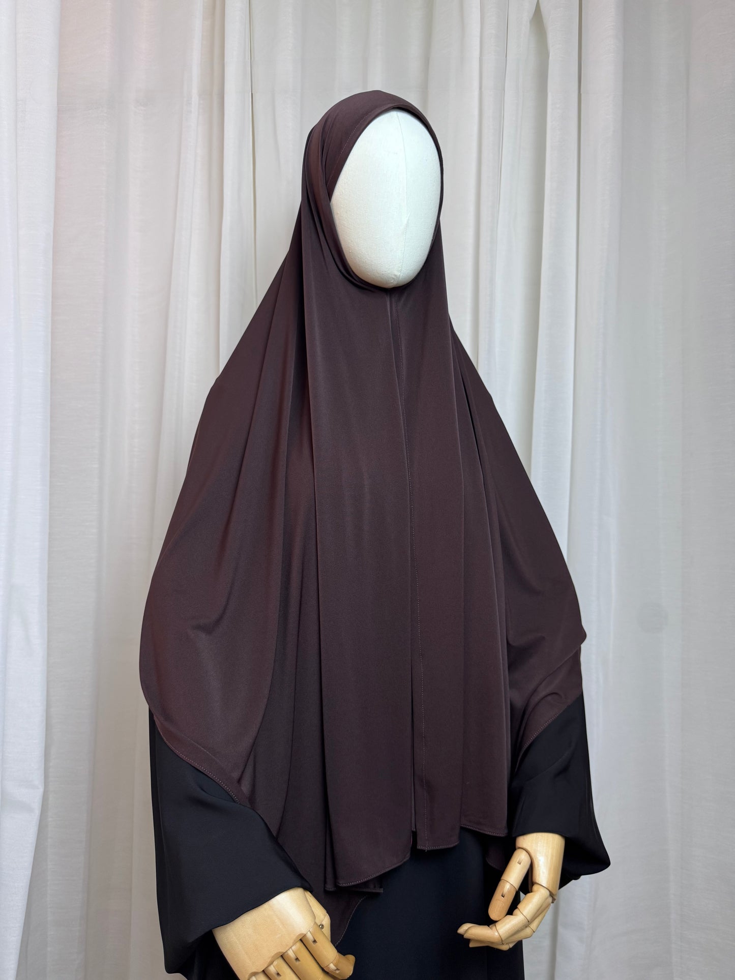 Instant Jersey Wrap Hijab - Dark Brown