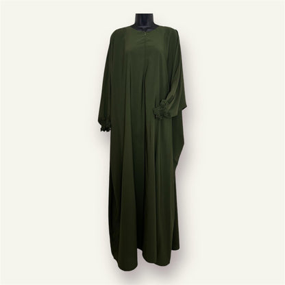 Affordable Abaya with Elastic Cuff Sleeves Loose Modest, Sunnah Dress, Saudi design, Dubai