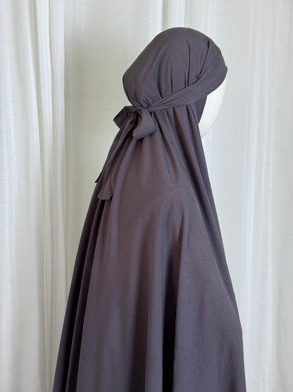 Plain Rayon Prayer Set - Charcoal