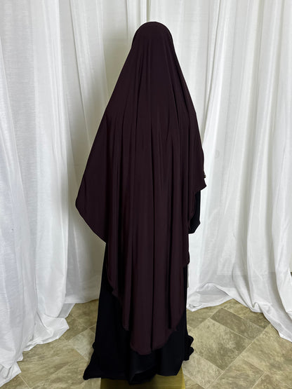 Large Jersey Khimar - Brown