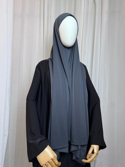 Instant Jersey Wrap Hijab - Dark Gray