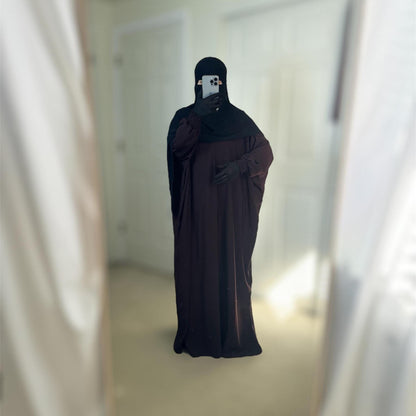Affordable Abaya with Elastic Cuff Sleeves Loose Modest, Sunnah Dress, Saudi design, Dubai