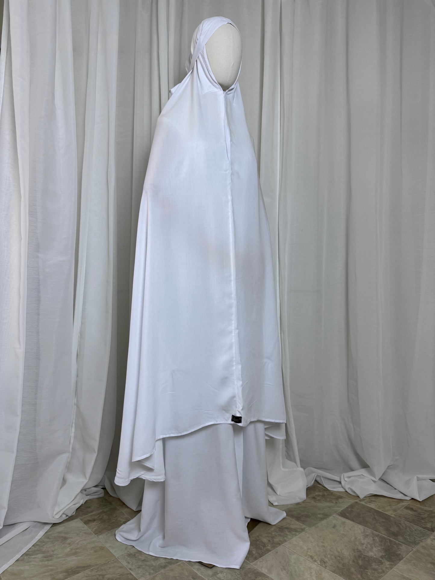 Plain Rayon Prayer Set - White