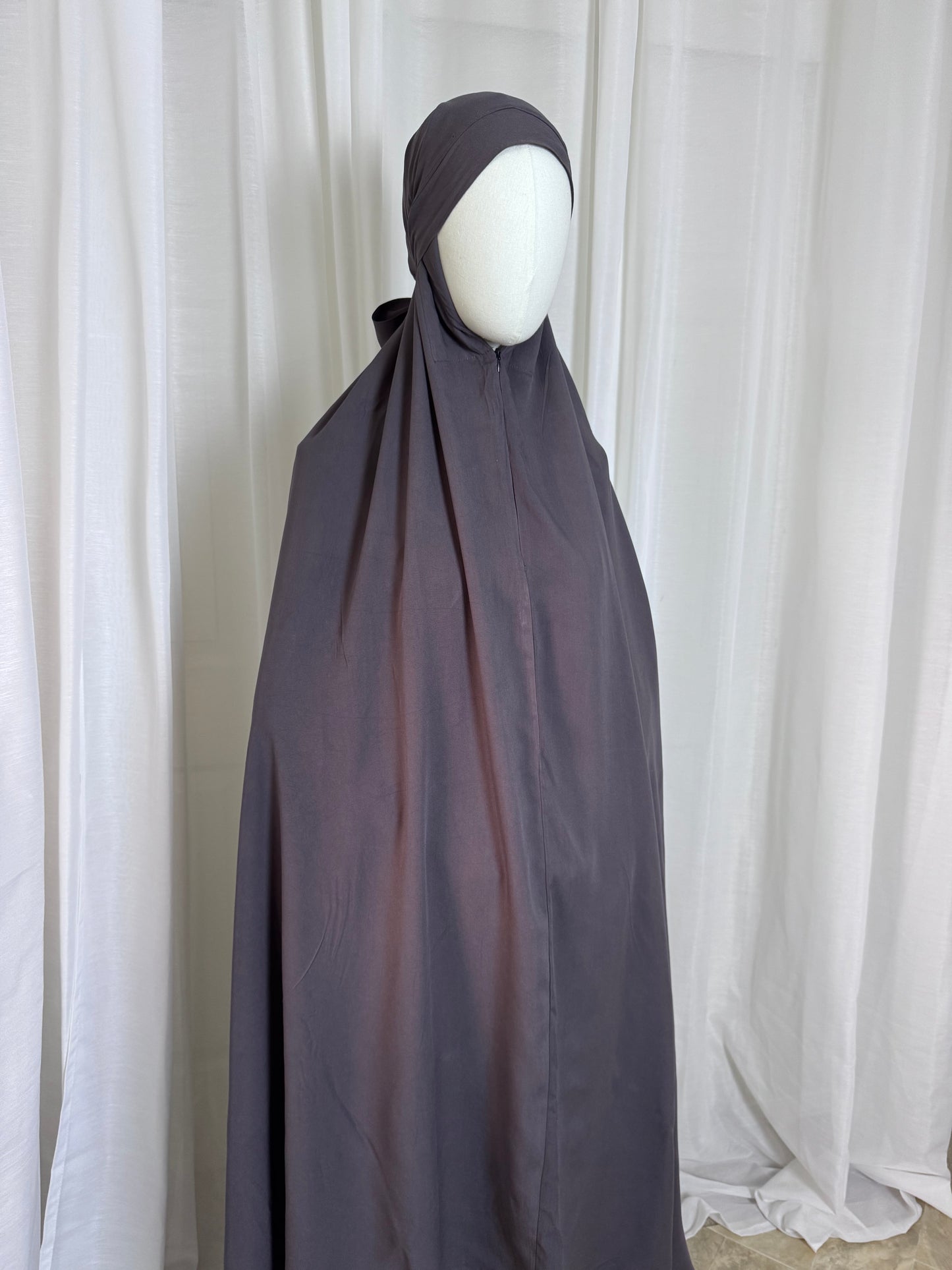 Plain Rayon Prayer Set - Charcoal