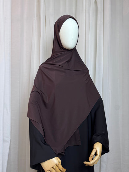 Instant Jersey Wrap Hijab - Dark Brown