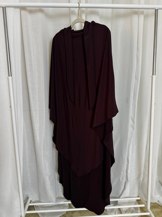 Large Jersey Khimar - Brown