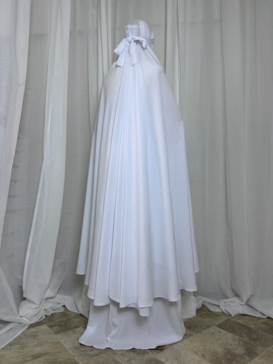 Plain Rayon Prayer Set - White
