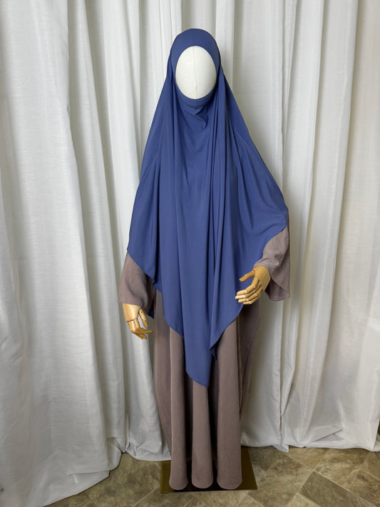 Large Jersey Khimar - Blue
