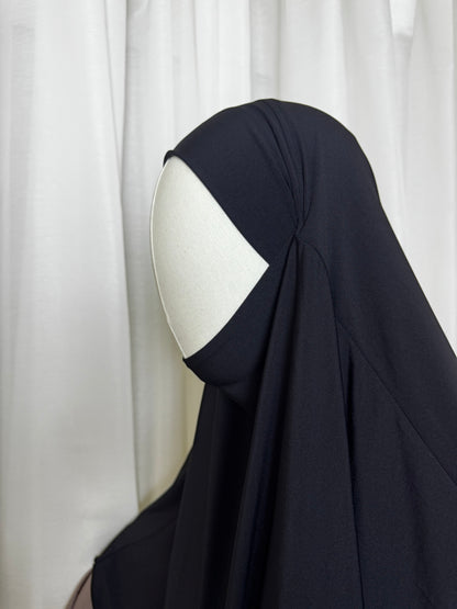 Large Jersey Khimar - Black