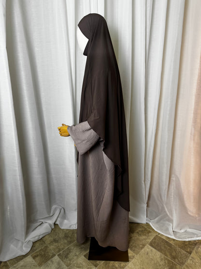 Large Jersey Khimar - Taupe
