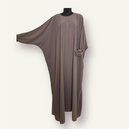 Affordable Abaya with Elastic Cuff Sleeves Loose Modest, Sunnah Dress, Saudi design, Dubai
